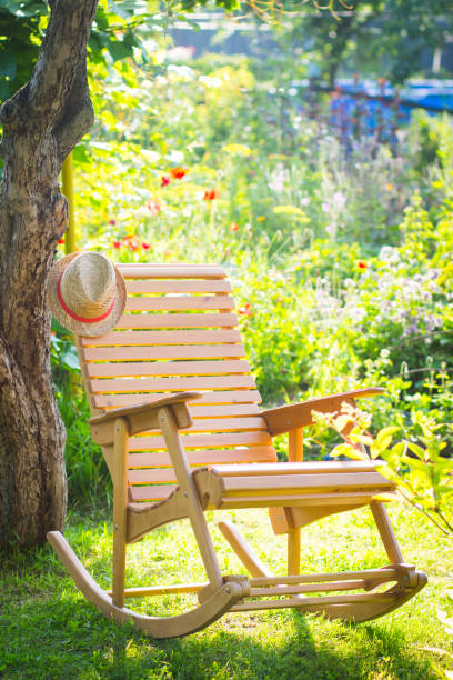 istock rocking chair in a garden 998285722