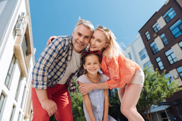 istock Positive nice family looking at you 998288546