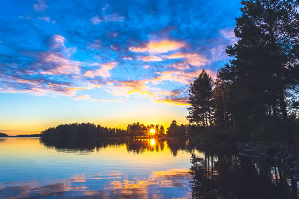 istock Summer night sunset from Sotkamo, Finland. 998290862