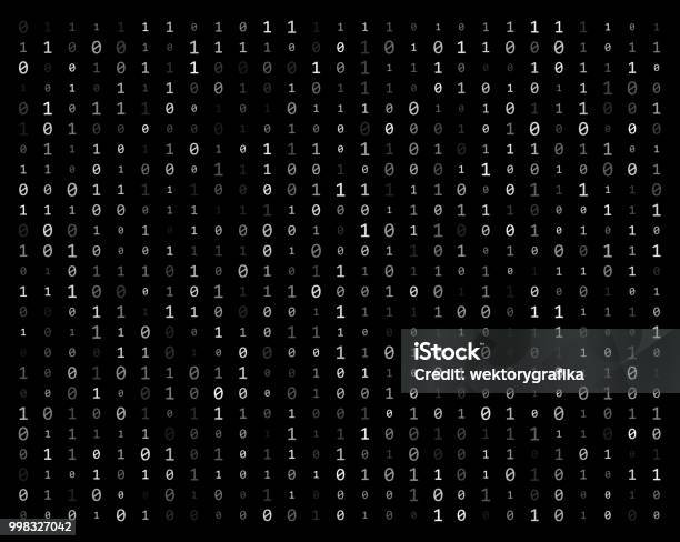 Binary Code Stream Background Data Vector Design Stock Illustration ...
