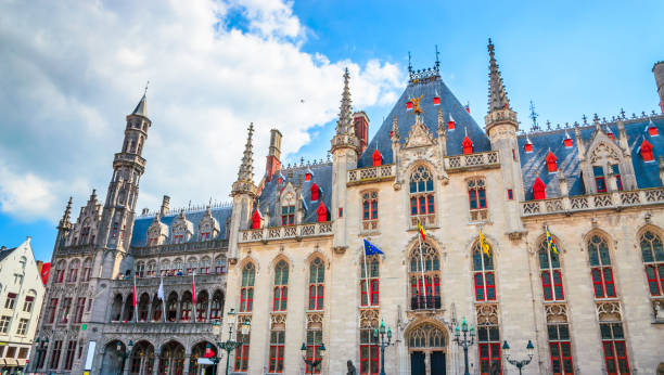 istock Beautiful Market Square (Markt) in Bruges, Belgium. 998411554