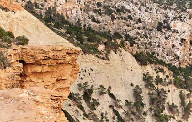 Rocky mountains in the Ibiza Island. Balearic islands. Spain