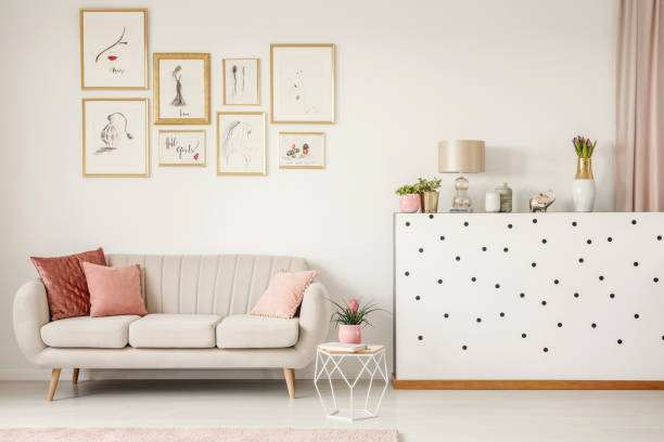 istock Feminine living room interior 998423036