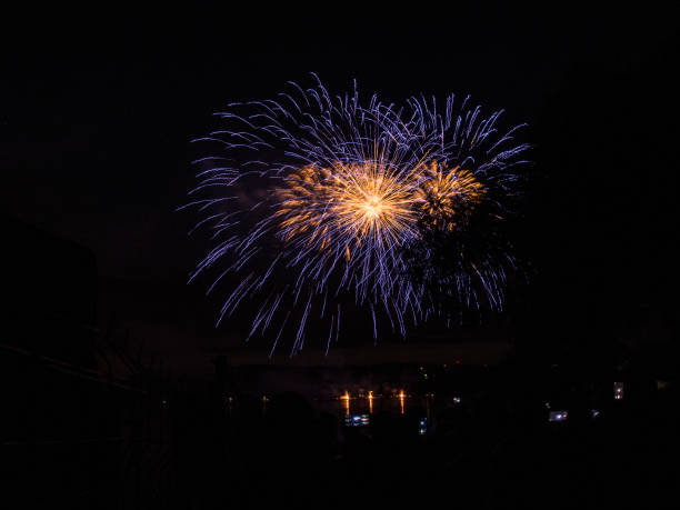 istock Stunning colorful fireworks in Brno 998425378