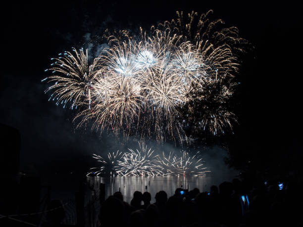 istock Stunning colorful fireworks in Brno 998428644