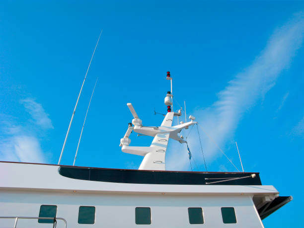 istock Marine navigation equipment, modern communication mast 998439222