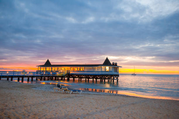 istock Amazing beautiful sunset on an exotic caribbean beach 998460444