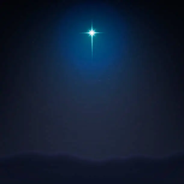 Vector illustration of Stock vector illustration Bethlehem Star minimalistic background. The Birth of Jesus Christ EPS 10