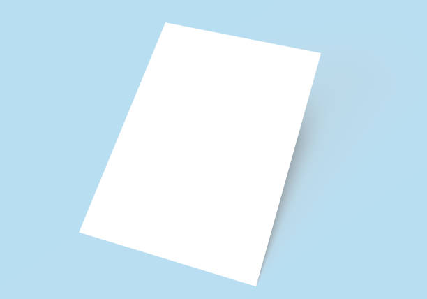 istock Blank A4 paper template on blue of background. 998476364