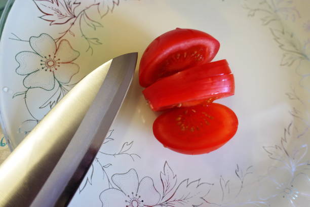 istock Japanese kitchen knife. Very sharp and comfortable. An indispensable thing for any housewife 998496554