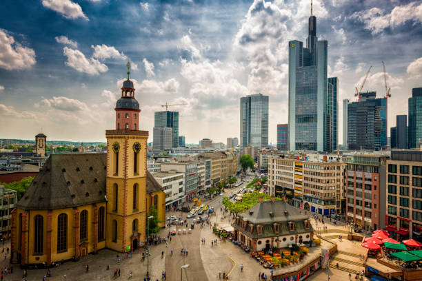 istock areal view over Frankfurt 998504914