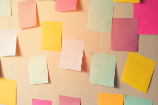 istock Blank Colorful Adhesive Notes On Bulletin Board 998509414