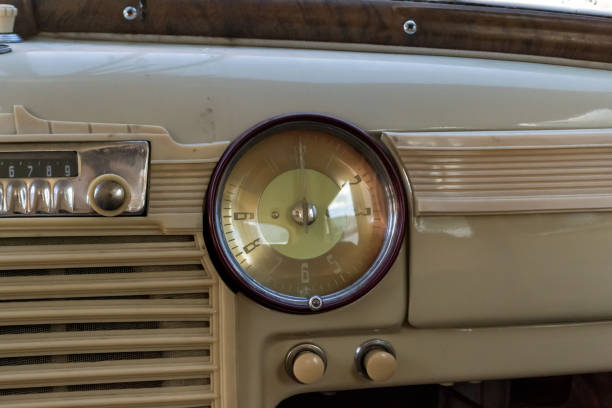 Instruments and panel of the old Russian car of the executive class