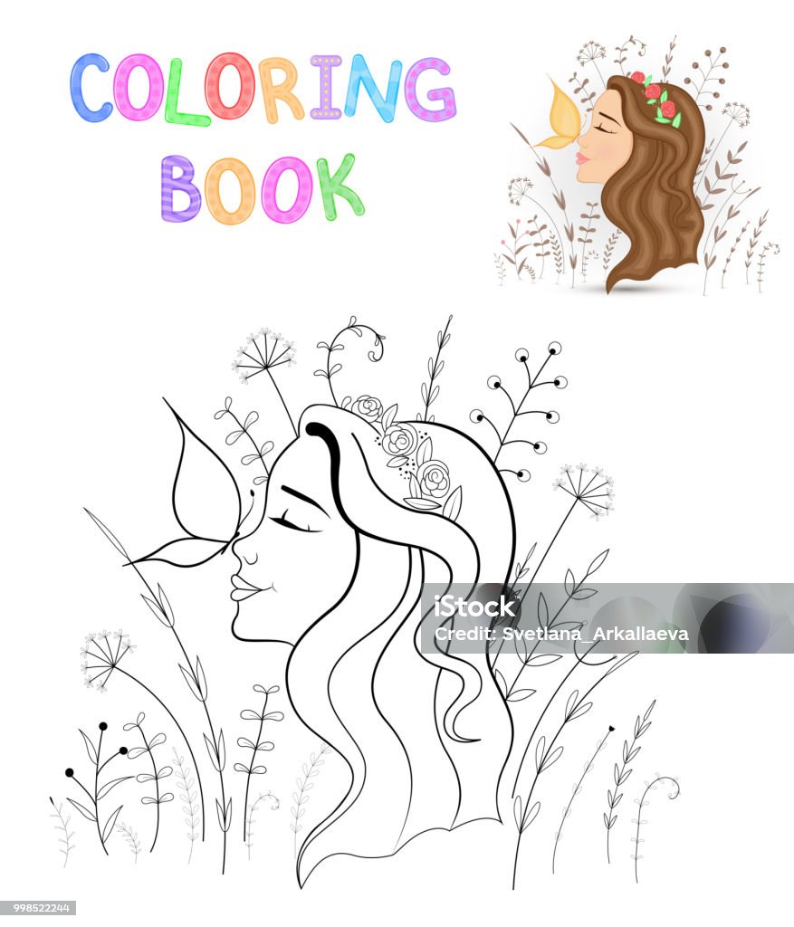 children s coloring book with cartoon animals. Educational tasks for preschool children cute girl Animal stock vector