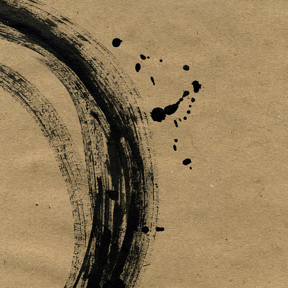 Round Ink Drawings Round Ink Frame Circle Shape Form Isolated On Background Handmade ...