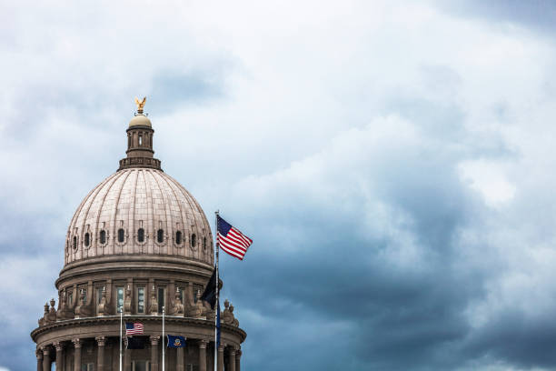 campidoglio dello stato dell'idaho a boise - idaho state capitol foto e immagini stock