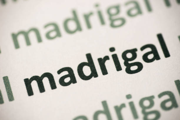 istock word madrigal   printed on paper macro 998578050