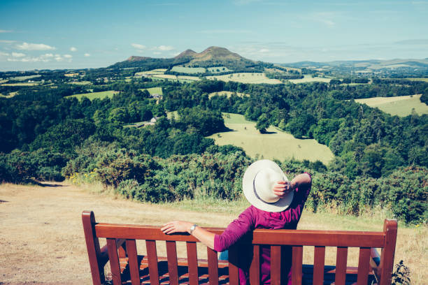 istock Woman at Scott's View, Melrose, Scotland 998588206