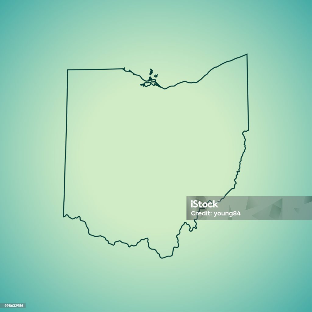 Ohio Drawing Vector Ohio Map Stock Illustration - Download Image Now - Cartography ...
