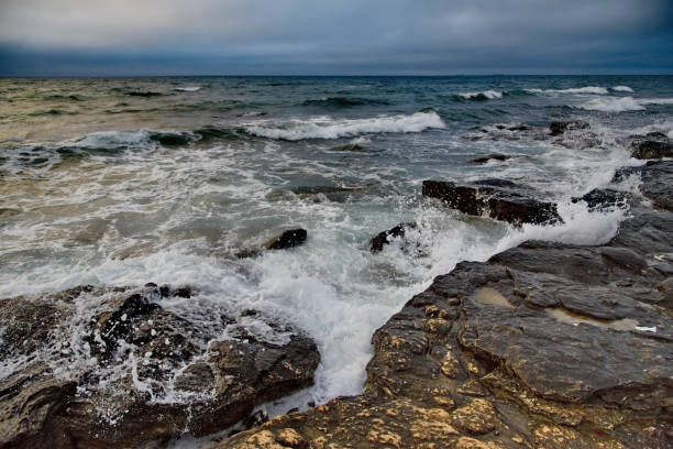 istock Novice storm on the Caspian sea. 998648090