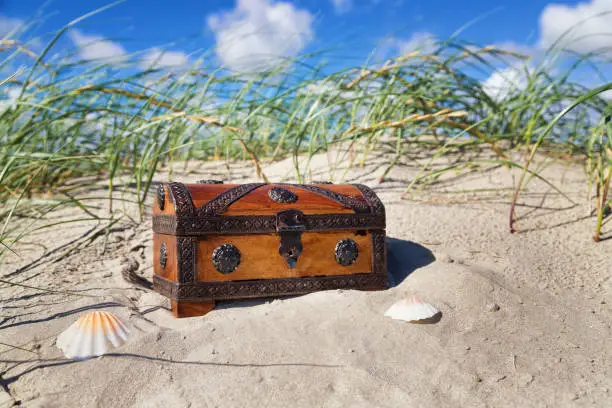treasure chest on the beach