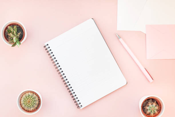 istock Top view of office workspace desk 998660292