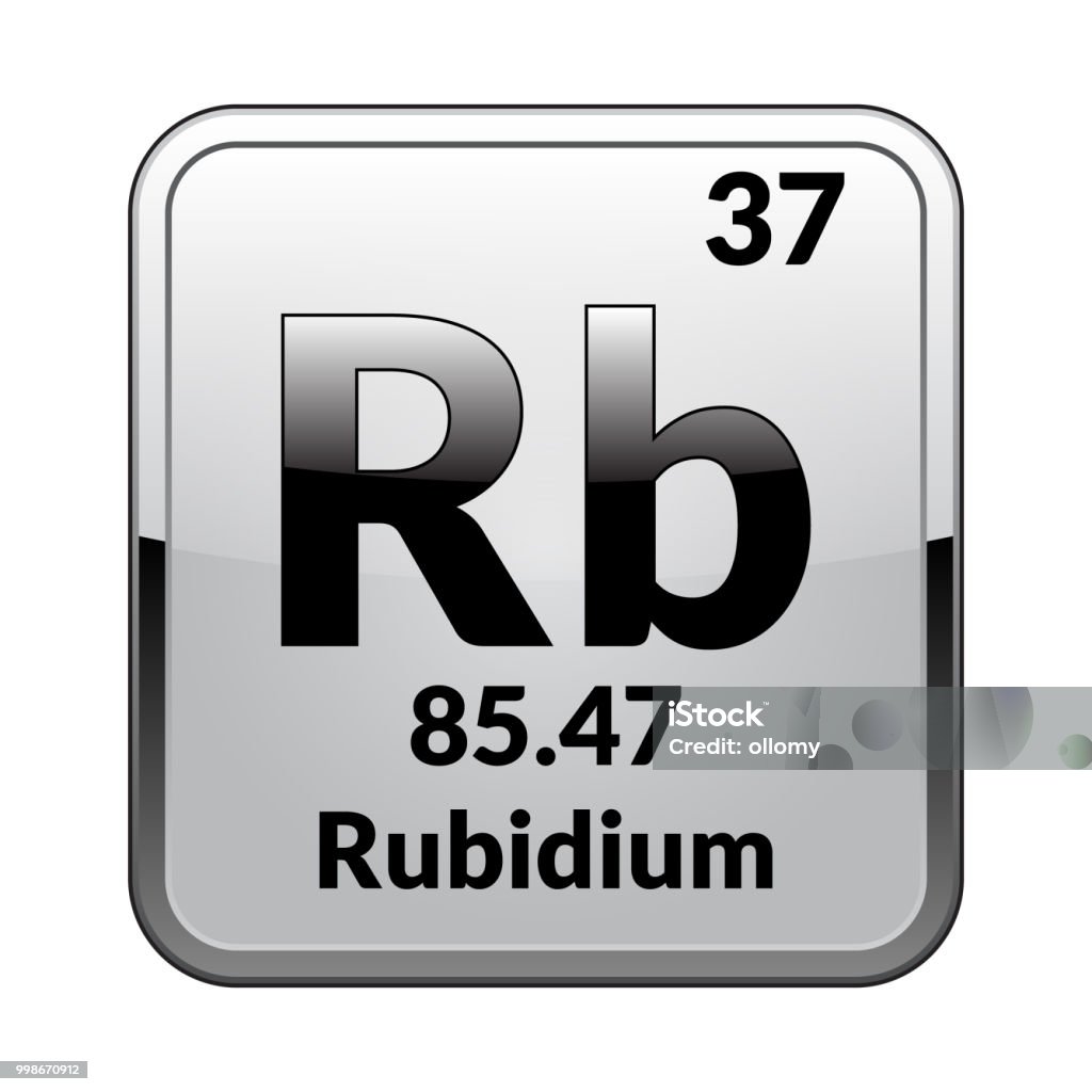 The Periodic Table Element Rubidiumvector Stock Illustration - Download ...