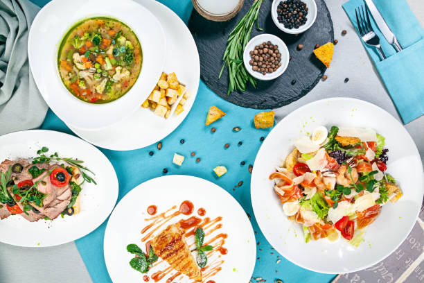 istock Top view of italian dishes. 998684246