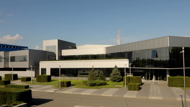 Exterior of a modern office or factory building. Office Building. Modern industrial building