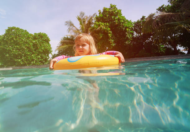 istock little girl in floating ring having fun on beach 998706168