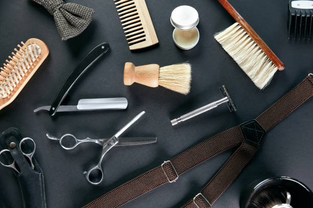 istock Barber Shop Tools And Equipment. Men's Grooming Tools 998719324