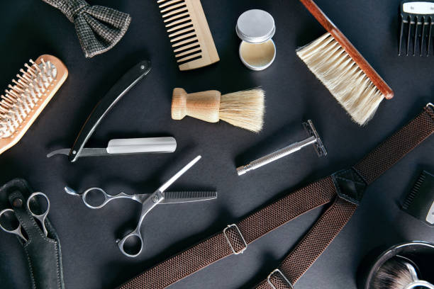 istock Barber Shop Tools And Equipment. Men's Grooming Tools 998719736