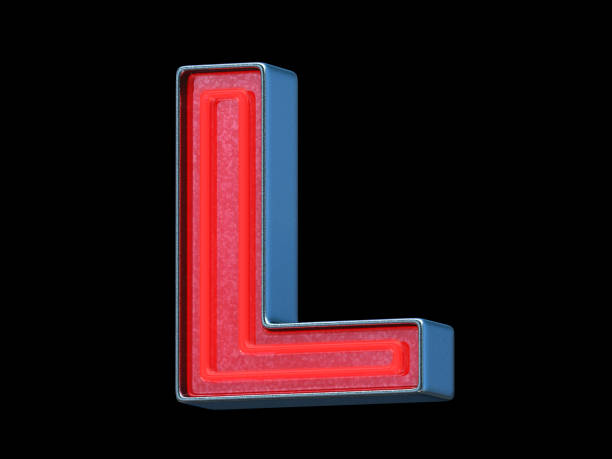 istock Red neon font - Letter L 998722364