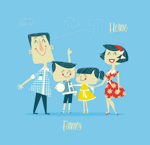 Vector illustration of Family