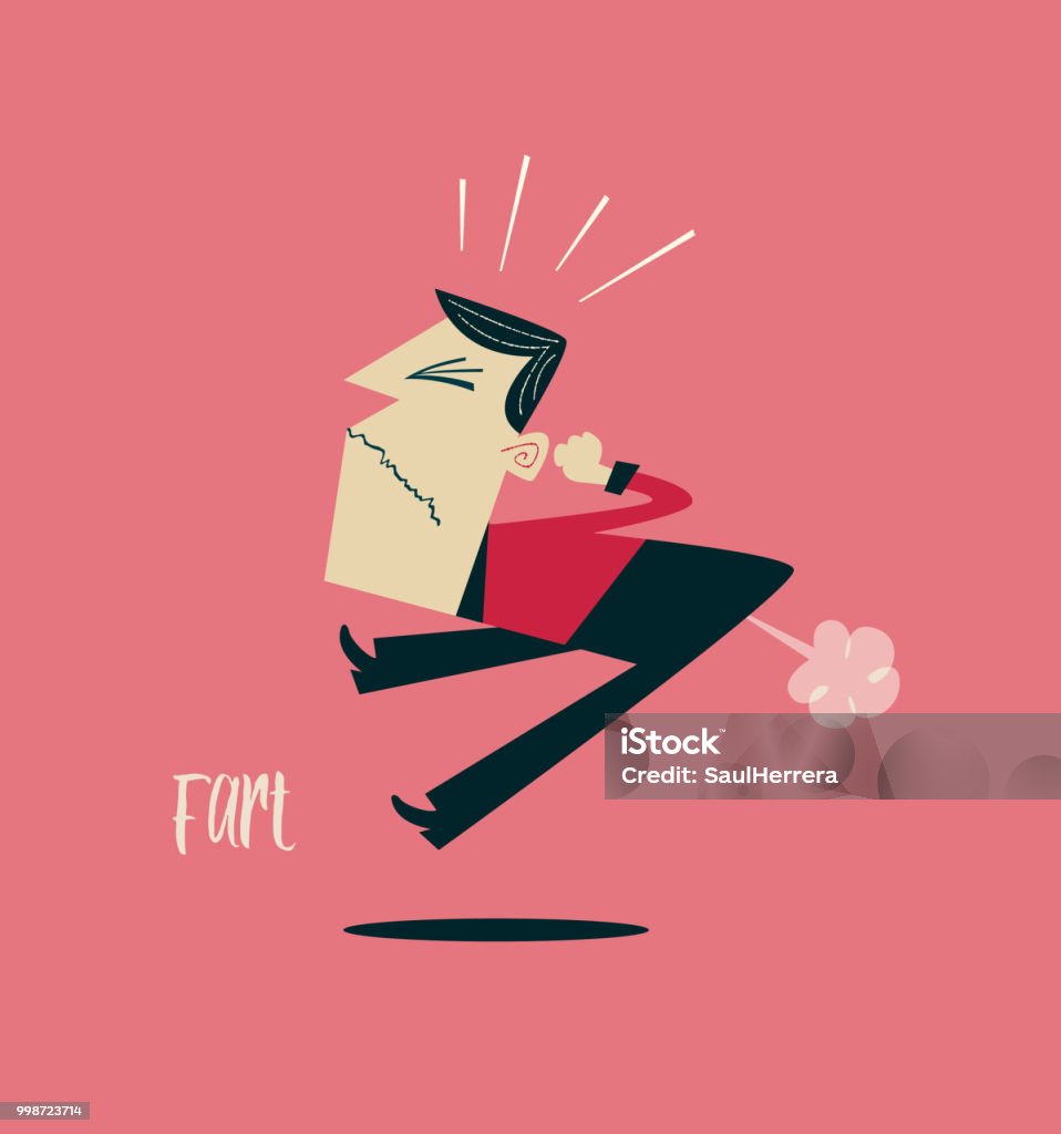 Pooting Fart Stock Illustration - Download Image Now - Fart, Gas, Humor - iStock
