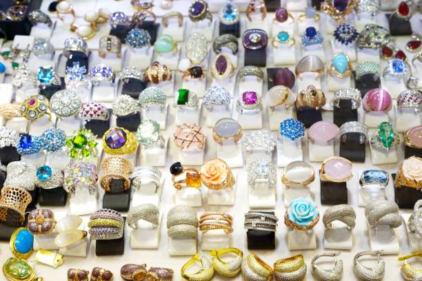istock Rings in a jewel shop 998825256
