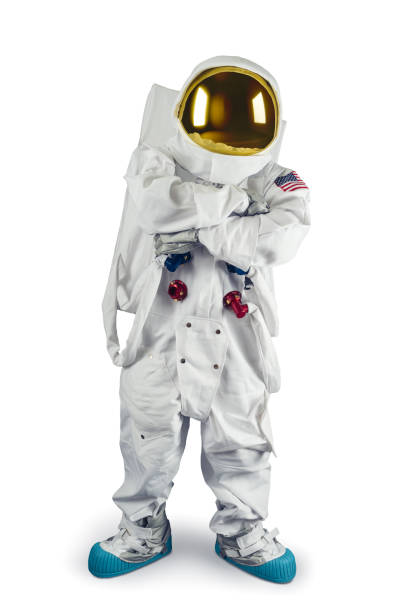 istock Astronaut on white background with arms crossed 998836010
