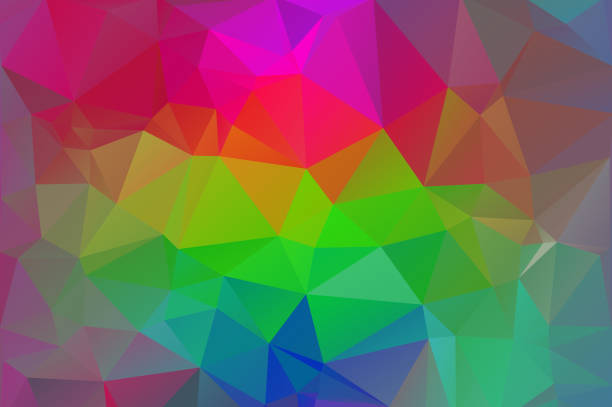 istock Multicolor rainbow abstract background of triangles, all the colors of the rainbow 998844178