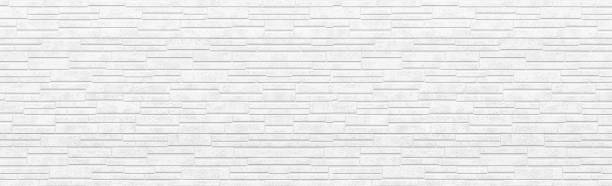 istock Panorama of white modern stone wall pattern and background 998852638