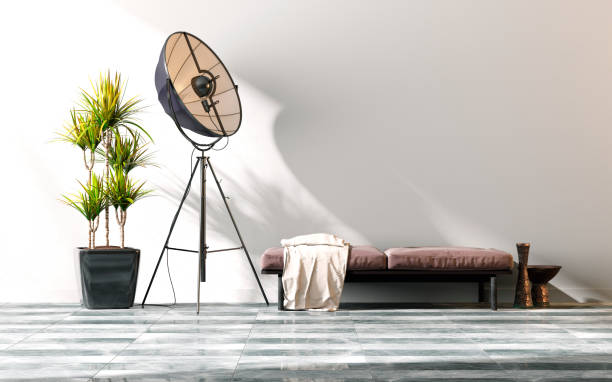 istock sofa, flower and lamp installation 998852860