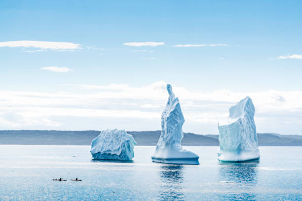 Iceberg on the Wolf Cove of Bonavista Newfoundland and Labrador, Canada. newfoundland island photos stock pictures, royalty-free photos & images
