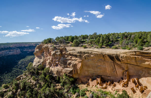 Mesa Verde national park ruins Ruins of ancient civilization at world famous Mesa Verde National park in Colorado, USA. anasazi stock pictures, royalty-free photos & images