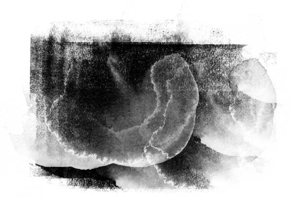istock Black color graphic patches graphic brush strokes design effect element for background 998863158