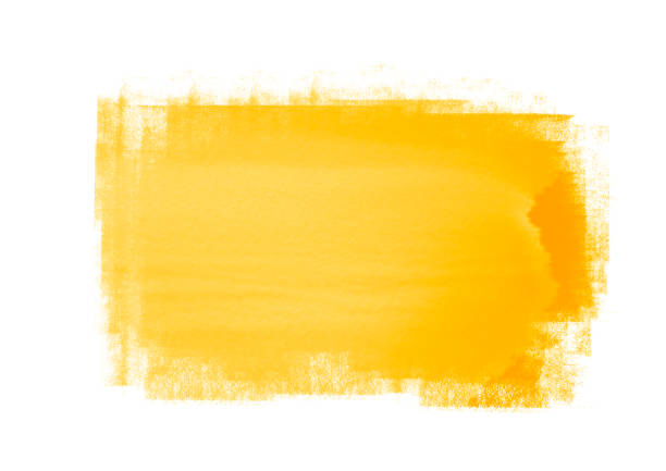 istock Yellow color graphic patches graphic brush strokes design effect element for background 998865194