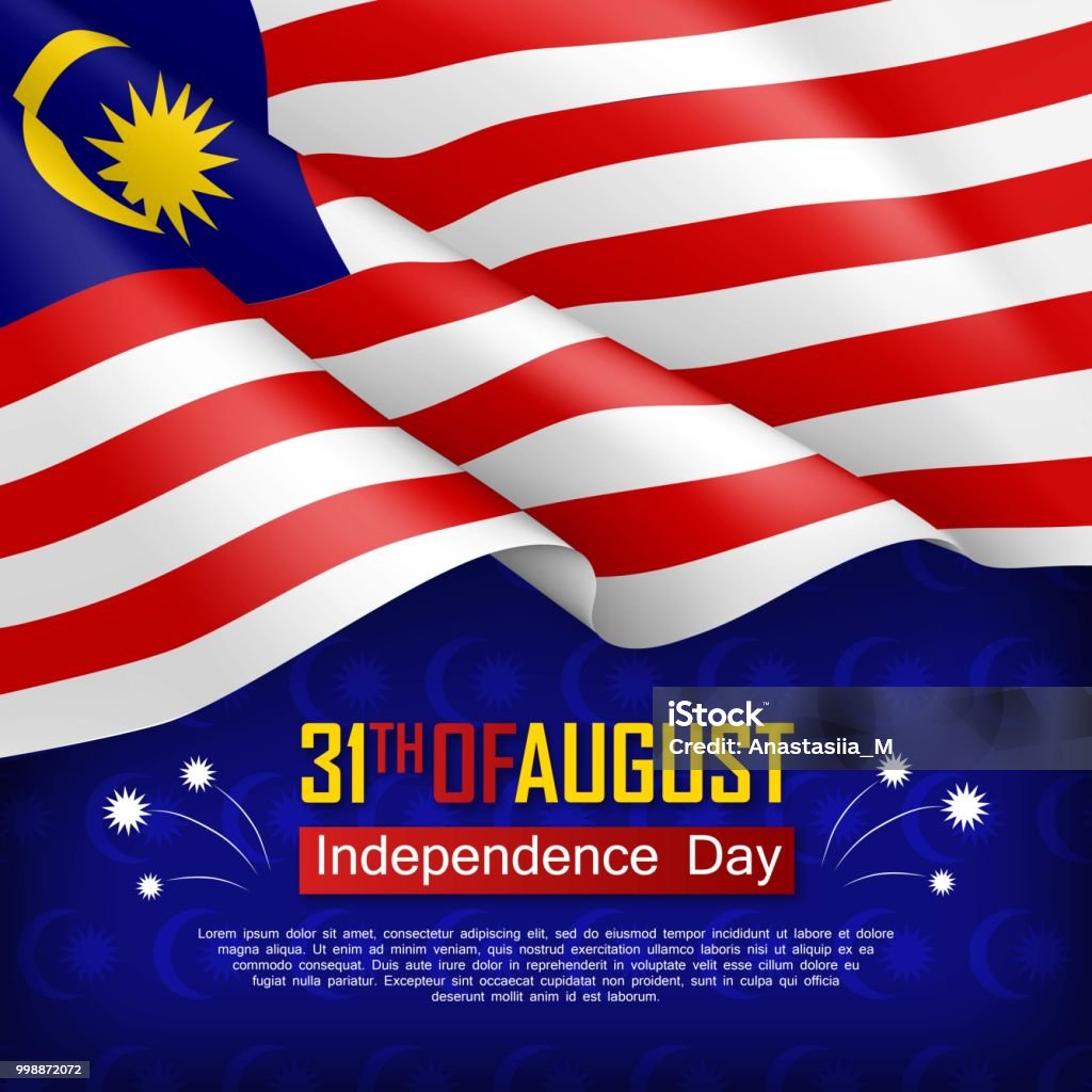 Festliche Abbildung Independence Day - Lizenzfrei Malaysia Vektorgrafik