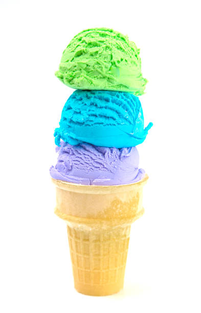 istock Triple Scoop of Ice Cream Cone on a White Background 998902700