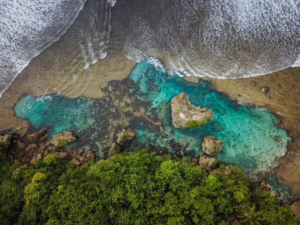 istock Drone view of a stunning ocean tide pool 998915670
