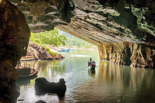 Scenic view of the Son River from Phong Nha Cave