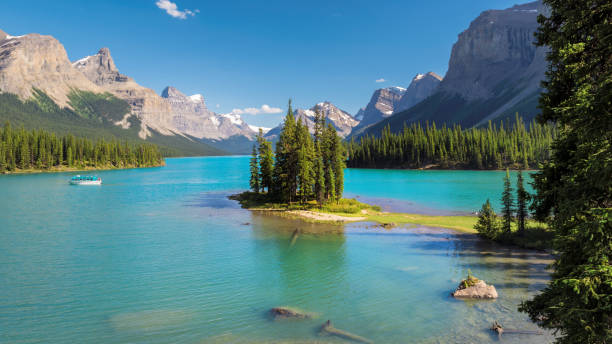 istock Spirit Island in Jasper National Park 998943100
