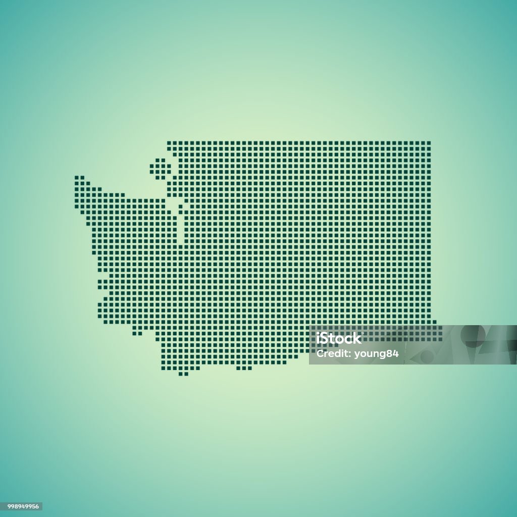 Washington Map Clean Washington Map Stock Illustration - Download Image Now - Cartography ...